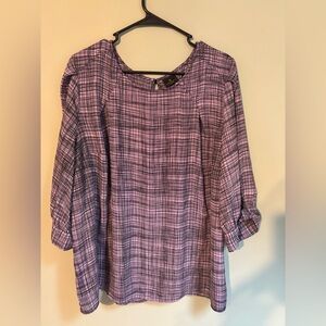 Worthington Woman Checkered Blouse